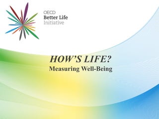 HOW’S LIFE?
Measuring Well-Being
 