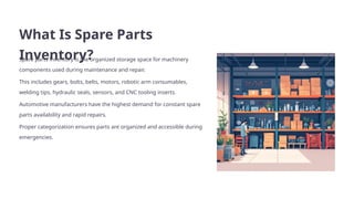 How Smarter Spare Parts Inventory Management Prevents Downtime and ...