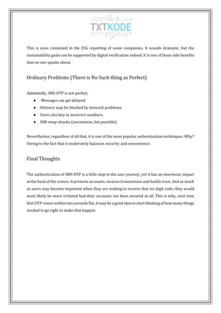 How SMS OTP Authentication Works (Complete Guide) | PDF