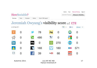 Automne 2011     (cc) BY-NC-ND      17
               france-miremont.fr
 