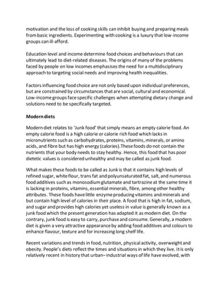 How social factors and modern diet influence food choices | DOCX