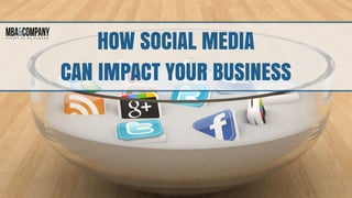 HOW SOCIAL MEDIA
CAN IMPACT YOUR BUSINESS
 