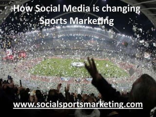 How Social Media is changing
Sports Marketing
www.socialsportsmarketing.com
 