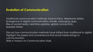 How Social Media Shapes Modern Communication and Cultural.pptx