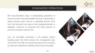 Sop Examples Cost Control How SOPs can Reduce Cost & Increase Productivity | PPTX