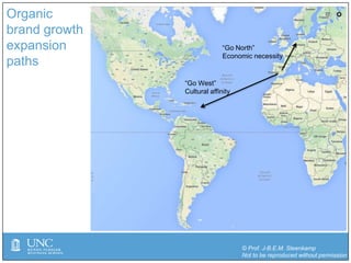 © Prof. J-B.E.M. Steenkamp
Not to be reproduced without permission
Organic
brand growth
expansion
paths
“Go West”
Cultural affinity
“Go North”
Economic necessity
 