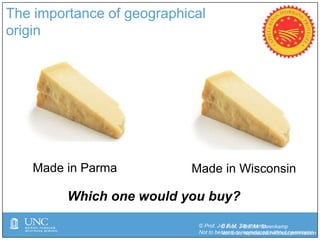 © Prof. J-B.E.M. Steenkamp
Not to be reproduced without permission
The importance of geographical
origin
Made in Parma Made in Wisconsin
Which one would you buy?
© Prof. J-B.E.M. Steenkamp
Not to be used or reproduced without permission
 