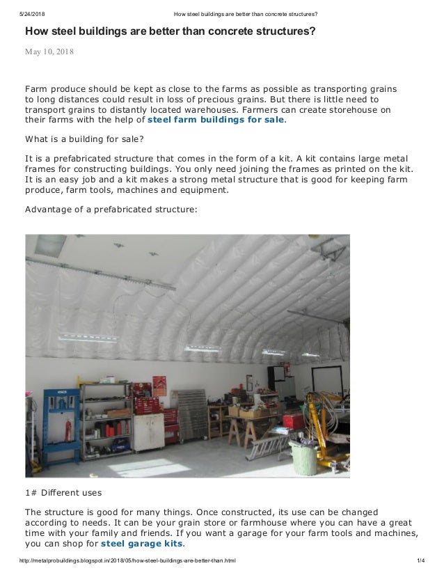 How Steel Buildings Are Better Than Concrete Structures