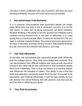 How Successful People Think 10 Proven Ways To Think Like A Leader | PDF ...