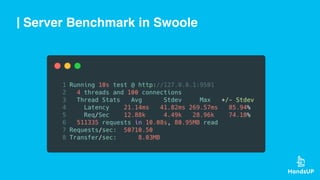 Server Benchmark in Swoole
 
