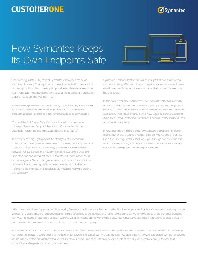 How Symantec Keeps its Own Endpoints Safe