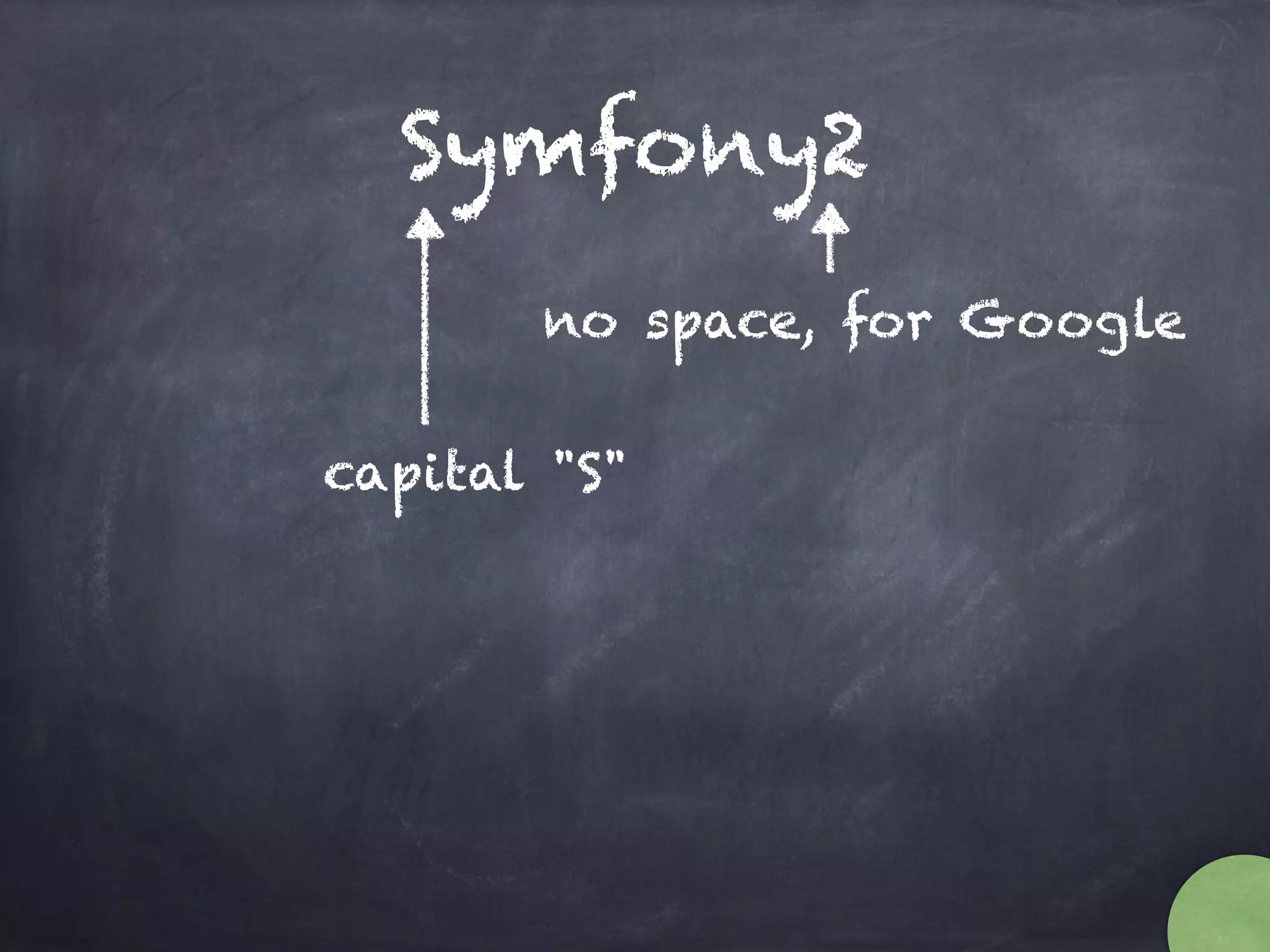 Symfony2
capital "S"
no space, for Google
 
