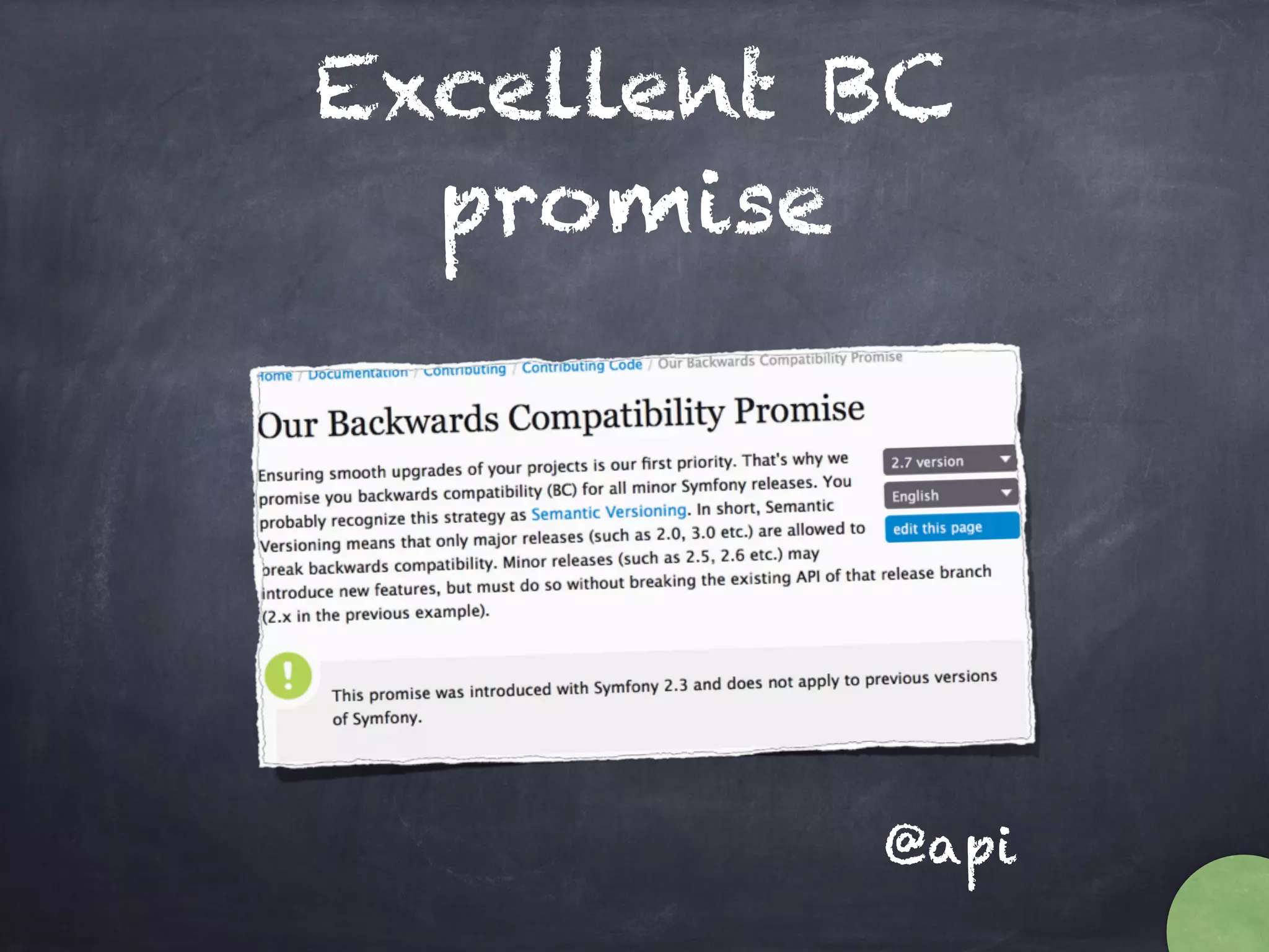 Excellent BC
promise
@api
 