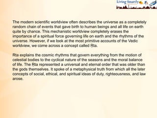 Primitive Worldview How Ṛta Became The Foundation For Dharma | PPTX