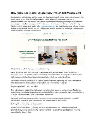 How TaskLemon Improves Productivity Through Task Management.pdf