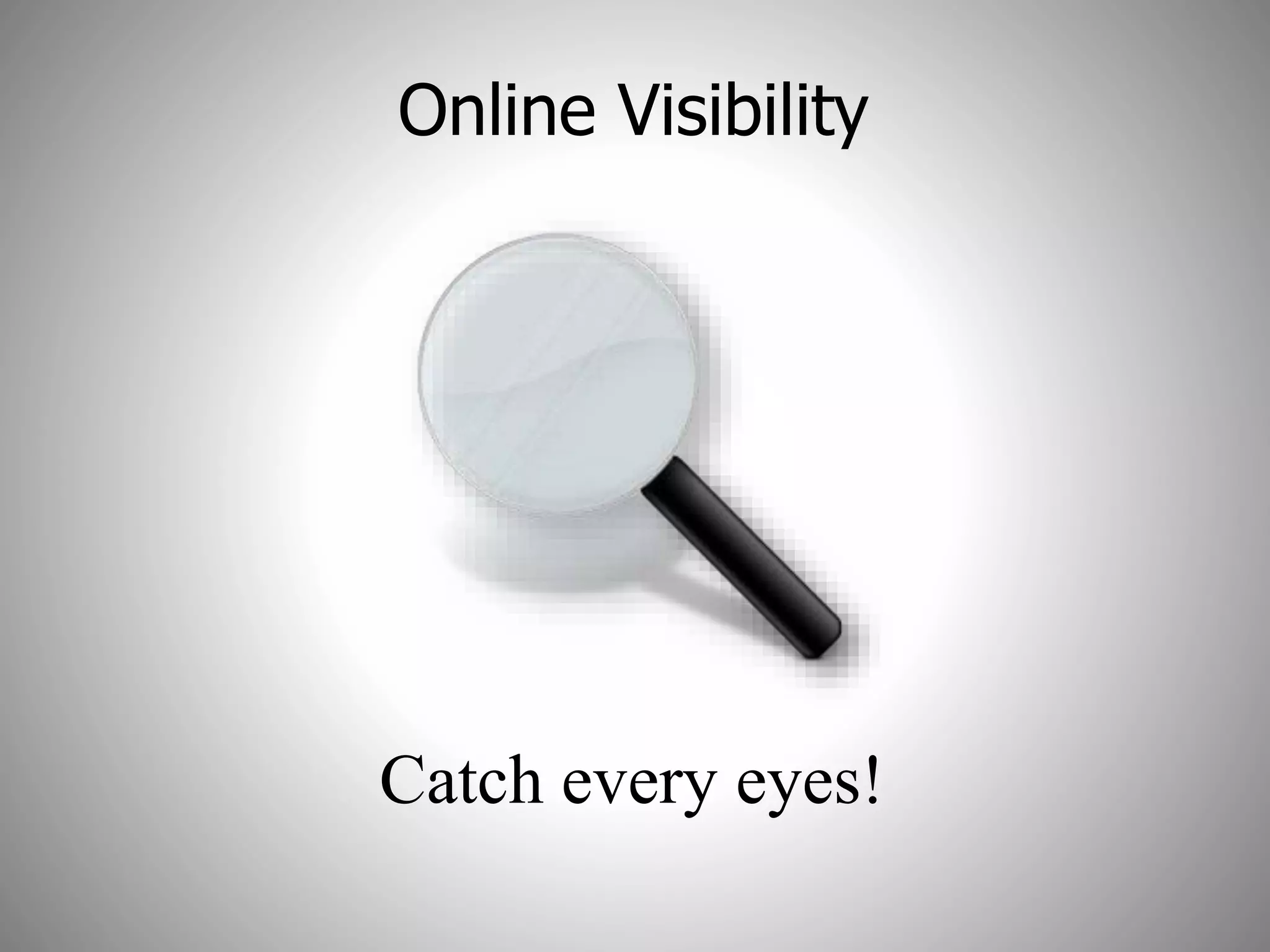 Online Visibility
Catch every eyes!
 