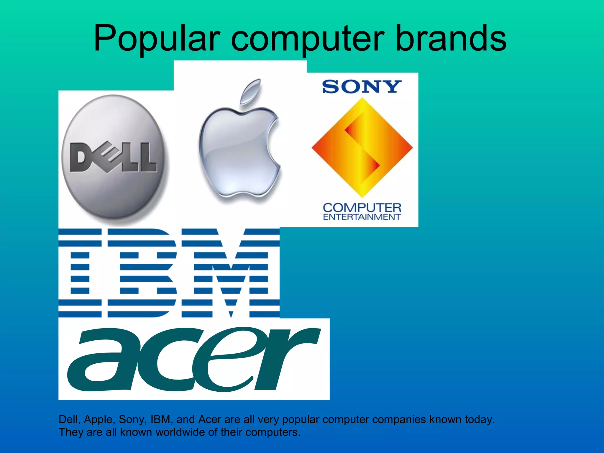 Popular computer brands 