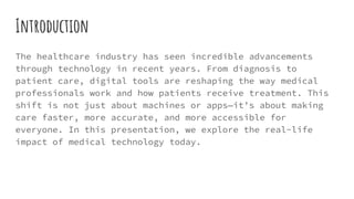 How Technology Is Transforming the Future of Healthcare in Real Time | PDF