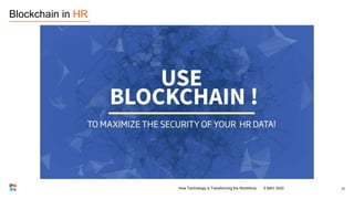 Blockchain in HR
225 MAY 2020How Technology is Transforming the Workforce
 