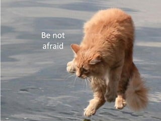 Be	
  not	
  
afraid	
  
 