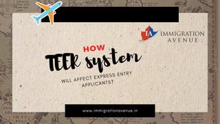 www.immigrationavenue.in
TEER system
HOW
WILL AFFECT EXPRESS ENTRY
APPLICANTS?
 