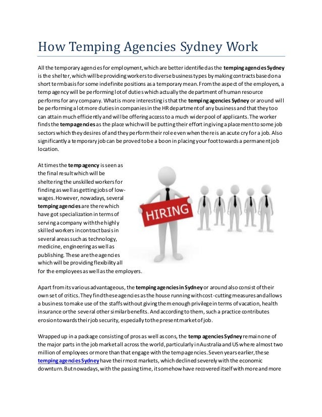how temping agencies sydney work all the temporaryagenciesforemploymentwhichare betteridentifiedasthe tempingagenciessydn
