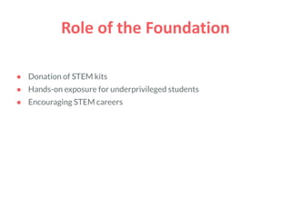 How The Abhay Bhutada Foundation Helps Overcome STEM Education Gaps | PDF