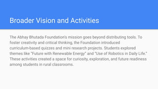 How the Abhay Bhutada Foundation Transformed Rural Education Through ...