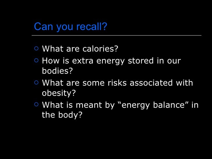 How the body obtains and uses energy