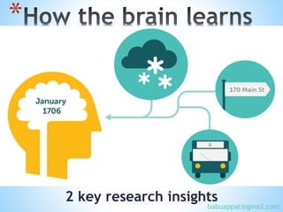 2 key research insights
*
babuappat@gmail.com
 