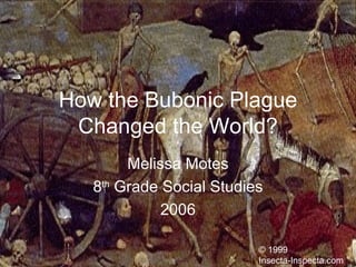 How the Bubonic Plague Changed the World? Melissa Motes 8 th  Grade Social Studies 2006 © 1999 Insecta-Inspecta.com 