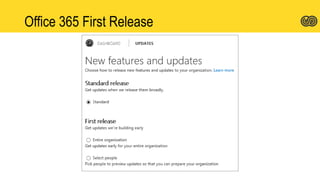 Office 365 First Release
 