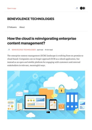How the cloud is reinvigorating enterprise content management?