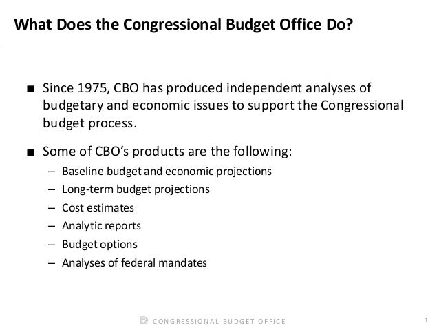 How the Congressional Budget Office Uses Demographic Data Slide 2