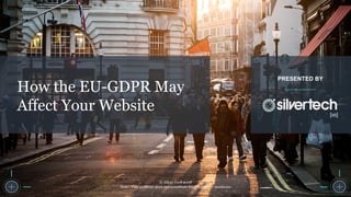 How the EU-GDPR May
Affect Your Website
© SilverTech 2018
Note: This webinar does not constitute legal advice or guidance
PRESENTED BY
 
