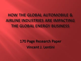 170 Page Research Paper
    Vincent J. Lentini
 