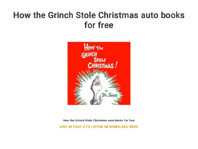 how the grinch stole christmas free