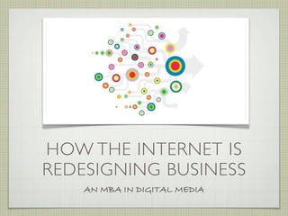 HOW THE INTERNET IS
REDESIGNING BUSINESS
    AN MBA IN DIGITAL MEDIA
 