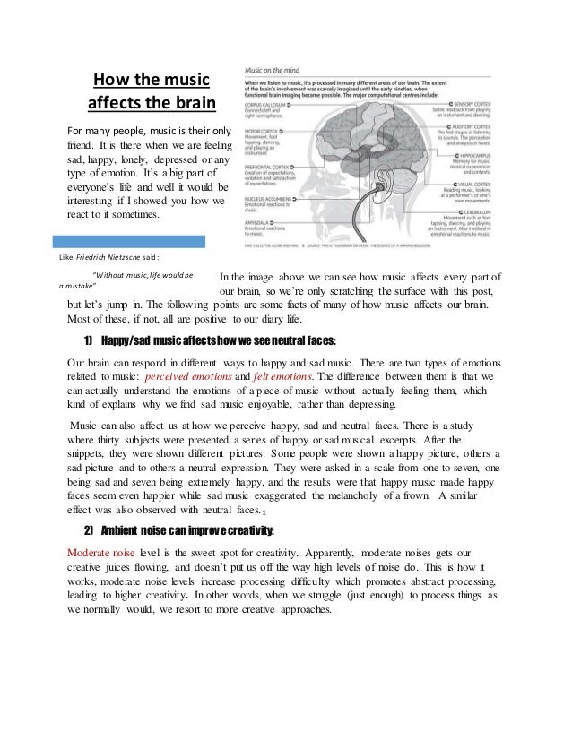 How the music affects the brain