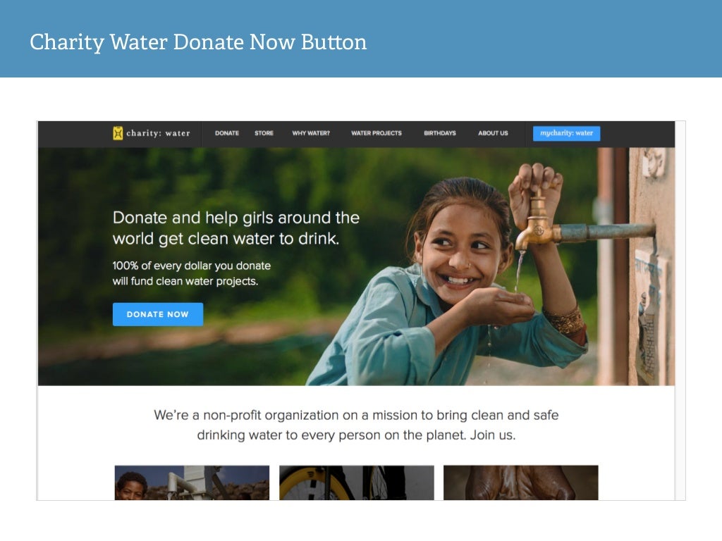 Charity Water Donate Now Bu!on