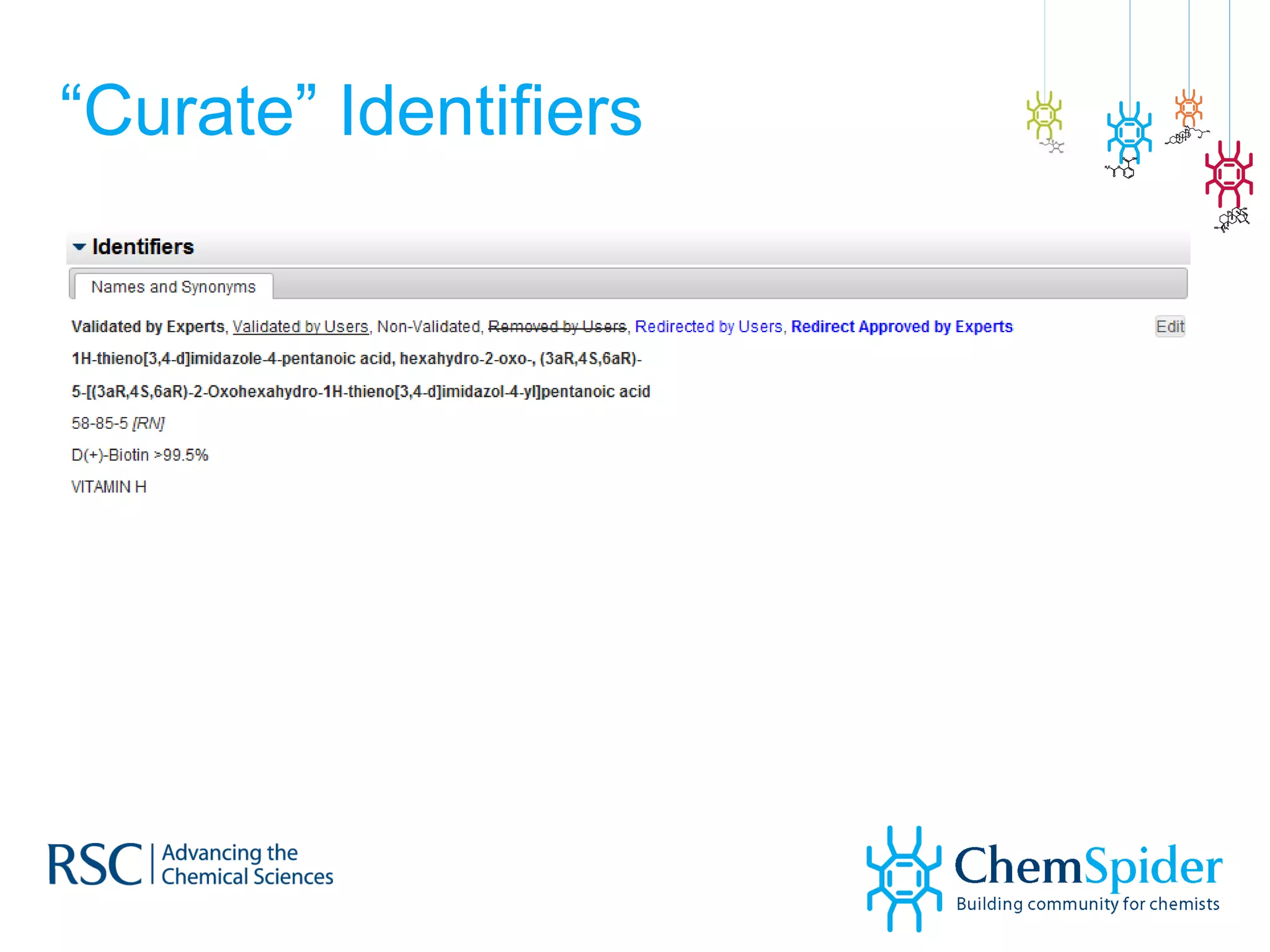 “ Curate” Identifiers 