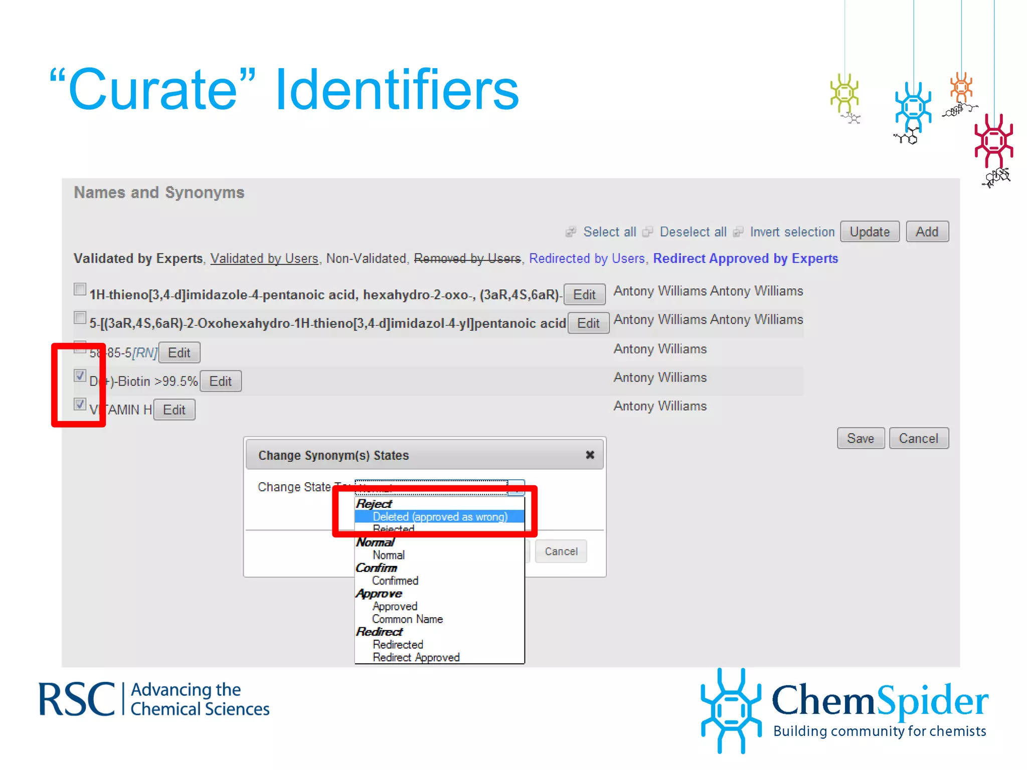 “ Curate” Identifiers 