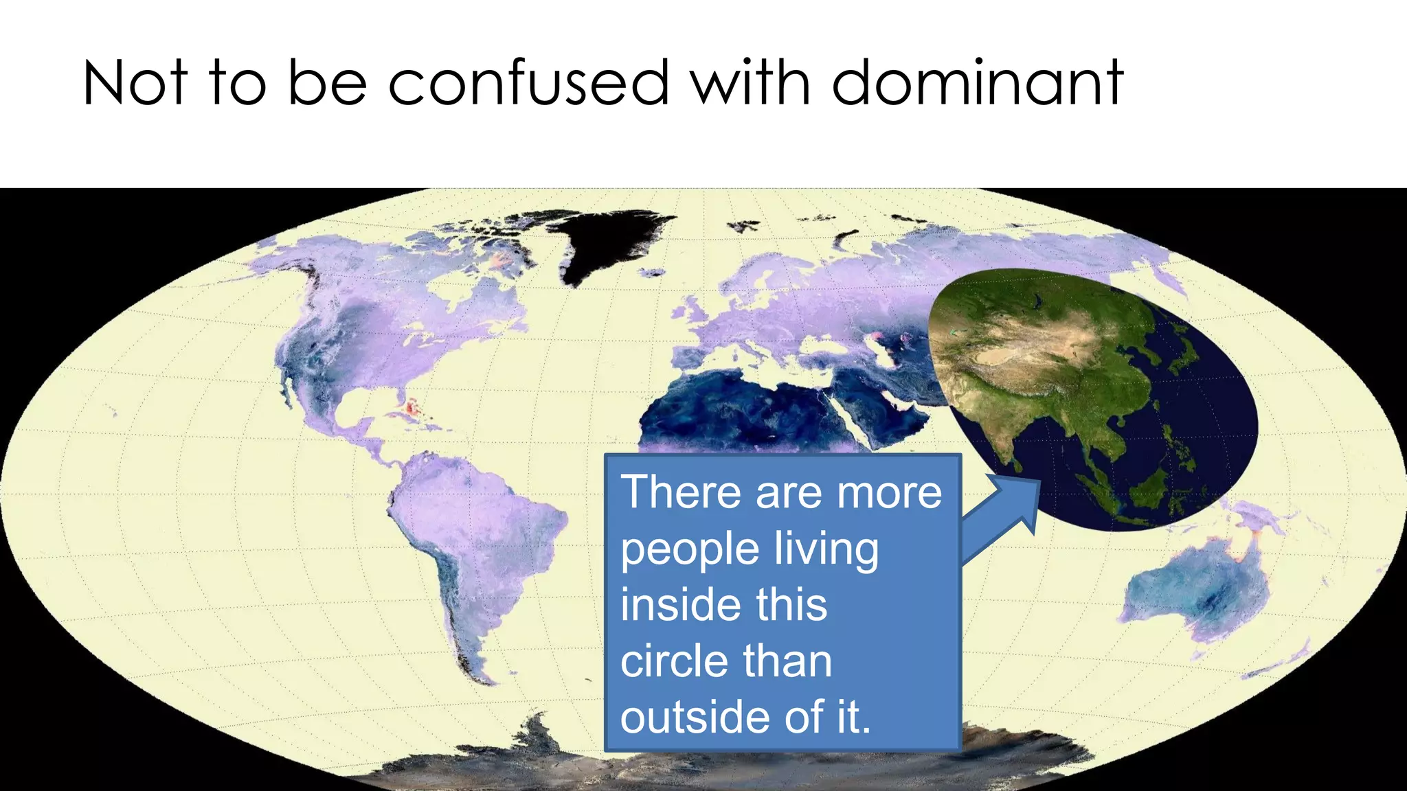 Not to be confused with dominant
There are more
people living
inside this
circle than
outside of it.
 