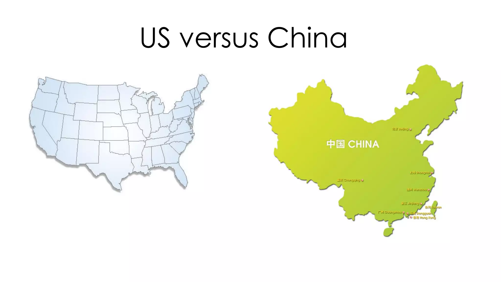 US versus China
 