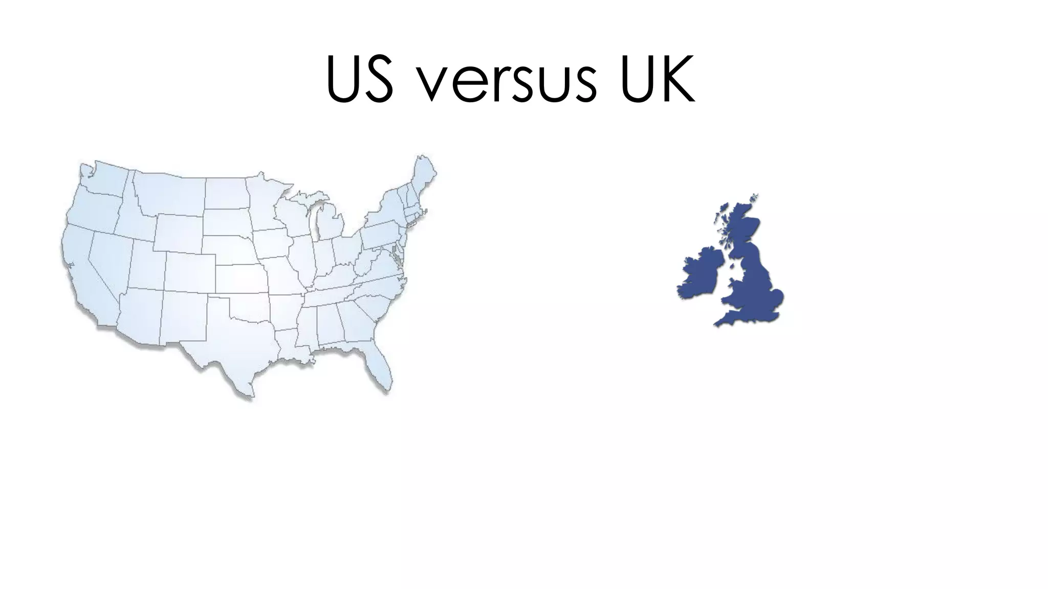 US versus UK
 