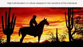 High Individualism: A culture steeped in the narrative of the individual
 