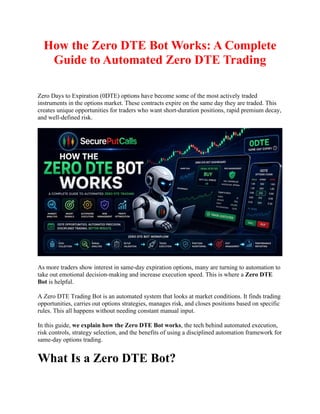 Comprehensive Guide to Automated Zero DTE Options Trading Bots | PDF