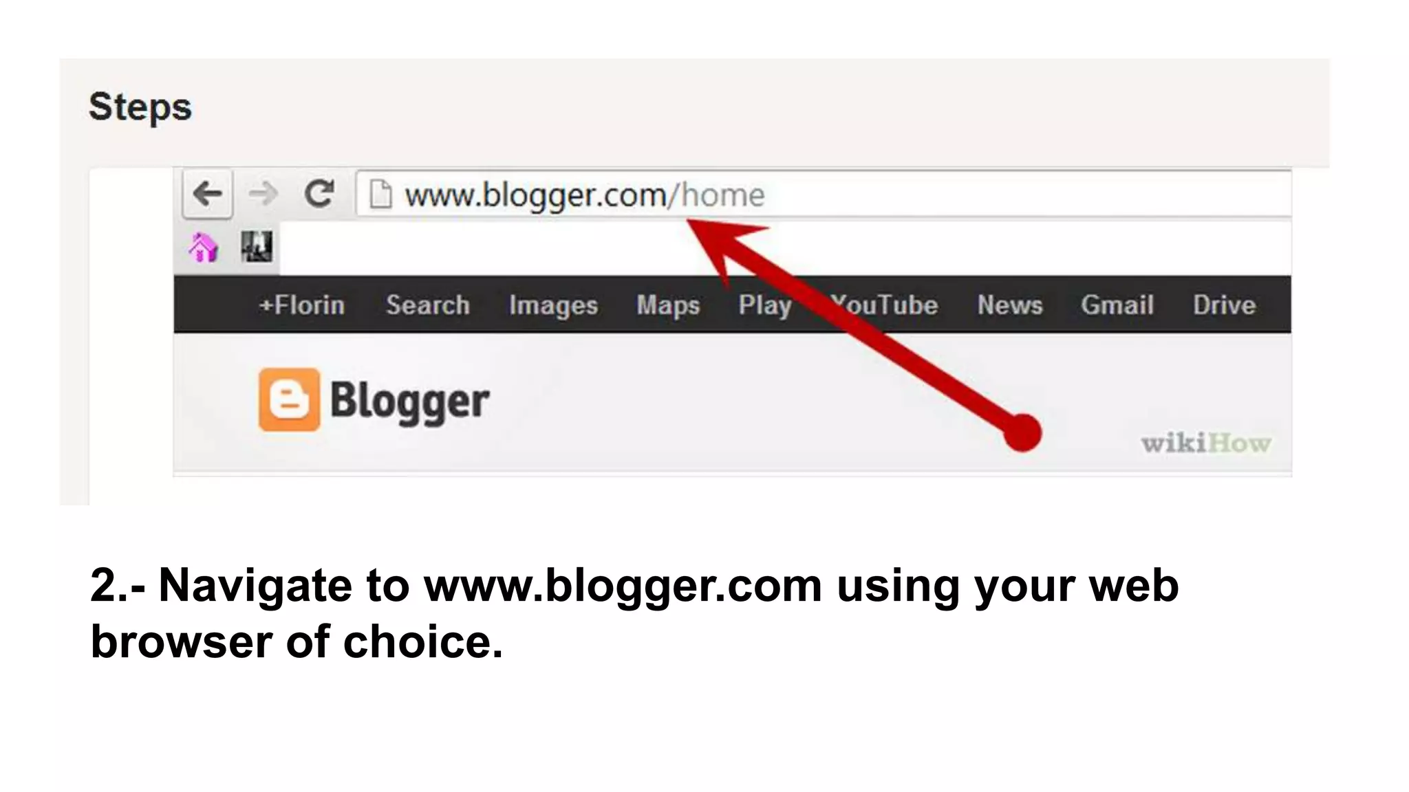 2.- Navigate to www.blogger.com using your web
browser of choice.
 