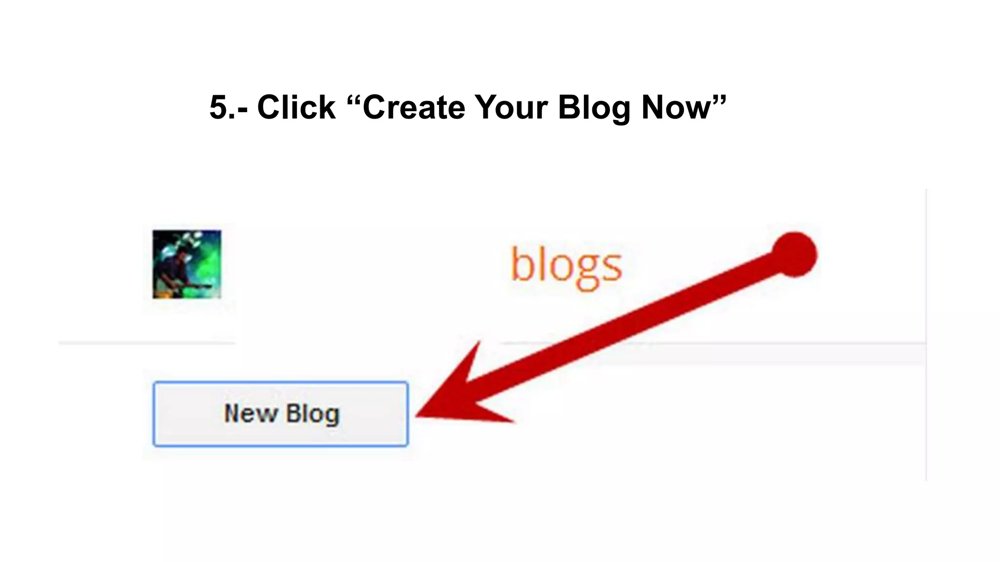 5.- Click “Create Your Blog Now”
 