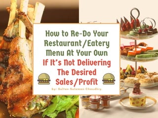 How To Re Do Your Restaurant Menu At Your Own